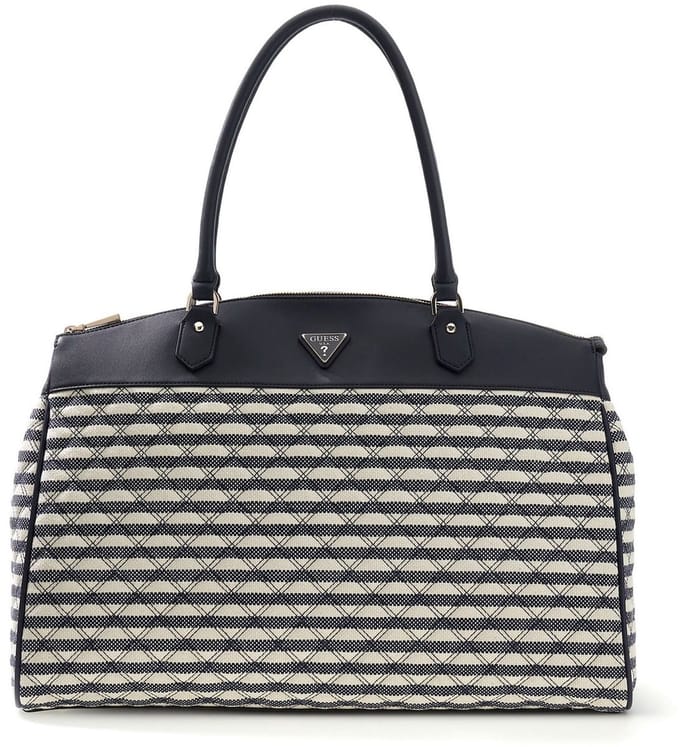 GUESS schoudertas Giully Deluxe Dome Tote Navy Multi donkerblauw