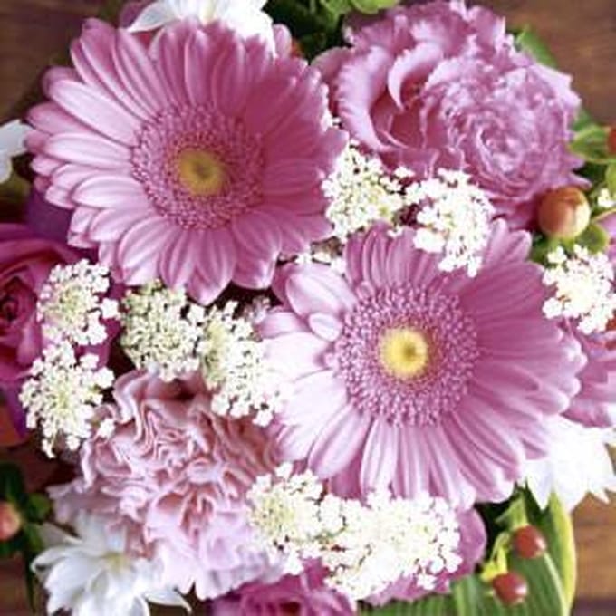 P+D Lunch servetten - Pink Gerbera