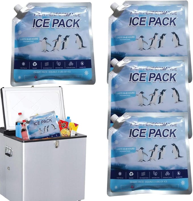 Koelelementen 4 stuks - Herbruikbare ijspacks - Lunchbox koelen - Lekvrij en draagbaar - 800 ml capaciteit