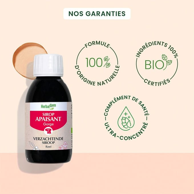 HerbalGem Verzachtende Siroop Bio| Ademhalingscomfort 250