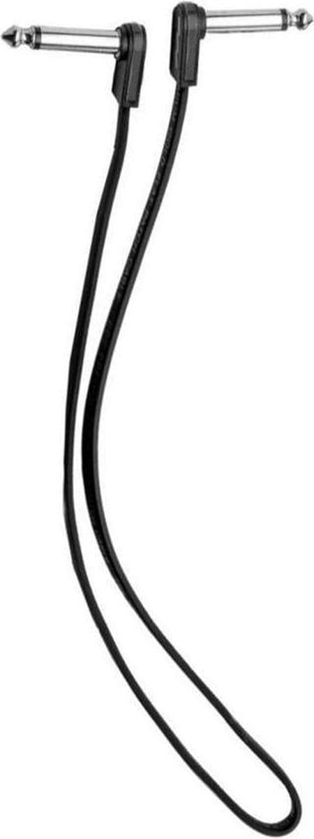 EBS PCF-DL58 Deluxe - Flat Patchkabel - 58 cm - Haaks/Haaks - Dubbelgeleider - Dubbele Afscherming - Flexibele Koperconductor - Zwart