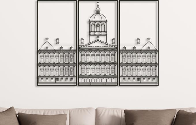 Wanddecoratie | Paleis op de Dam - L (60x85cm)