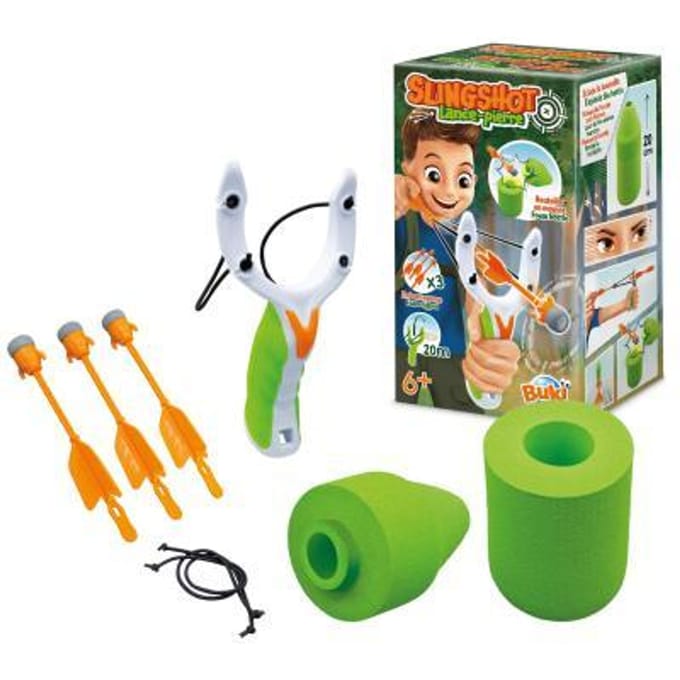 Buki Slingshot katapult met 3 pijltjes Spellen voor buiten