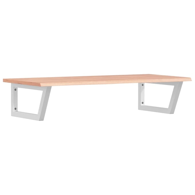 vidaXL - Badkamer - wandschap - staal - en - massief - eikenhout