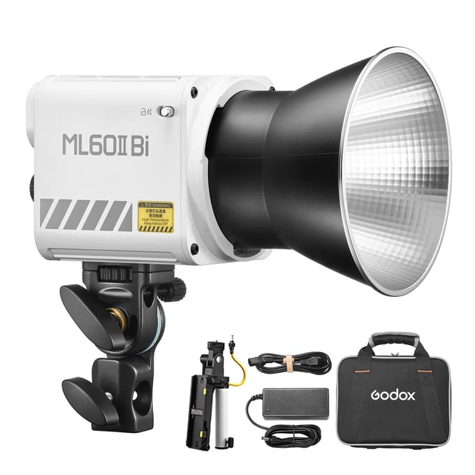 GODOX ML60II Bi Kit 70W Videolicht Kit Bi-Color Fotografie Licht 2800K-6500K Dimbaar CRI meer dan 96 met JP Plug zwart
