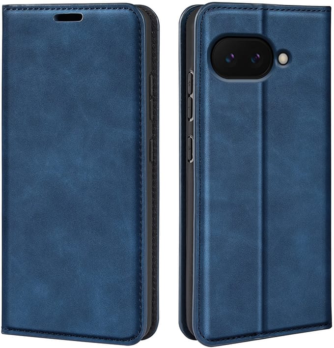 MobyDefend Hoesje - Geschikt voor Google Pixel 9a - Luxe Wallet Bookcase (Magnetische Sluiting) - Blauw