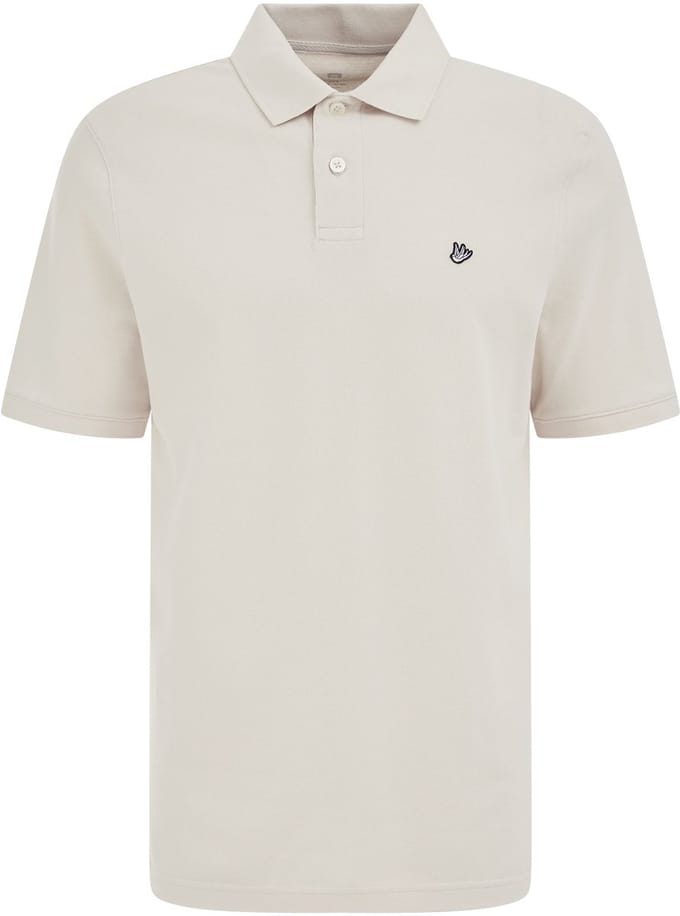 WE Fashion Heren regular fit polo met structuur