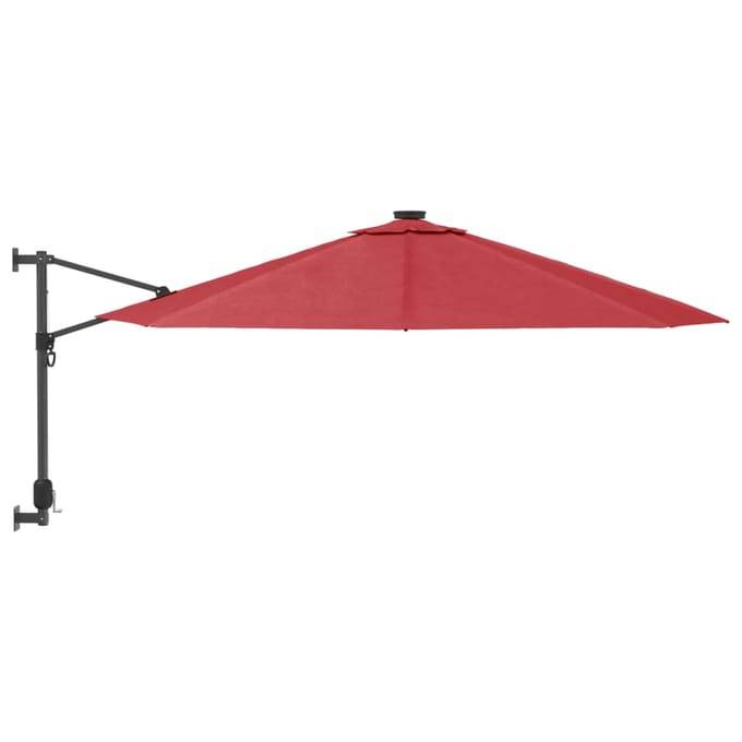 vidaXL - Wandparasol - 290 - cm - felrood