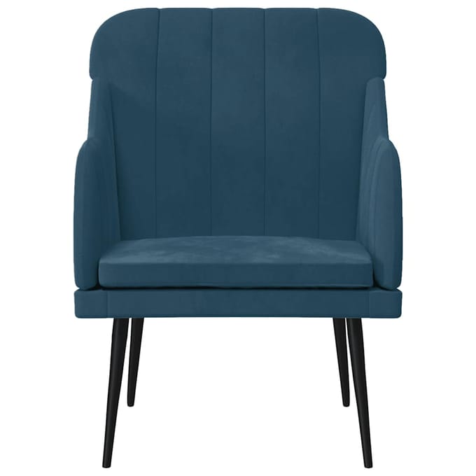 vidaXL Fauteuil 63x76x80 cm fluweel blauw