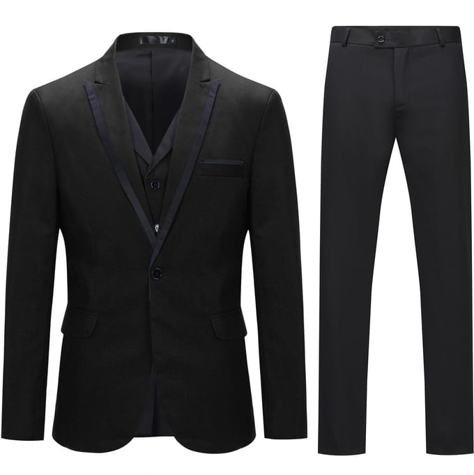 ALLTHEMEN Slank Driedelig Herenpak - Colorblock - XL