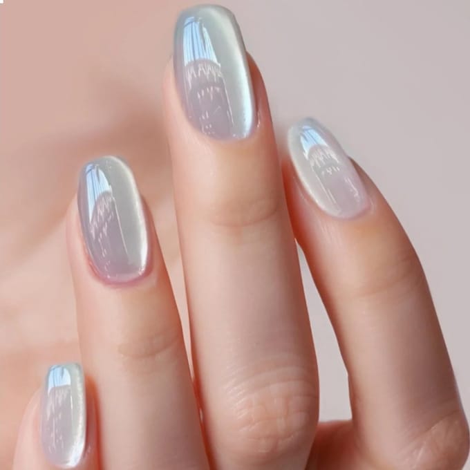 Dailygoody - Witte Kattenoognagels - Korte Kunstnagels - Glanzend