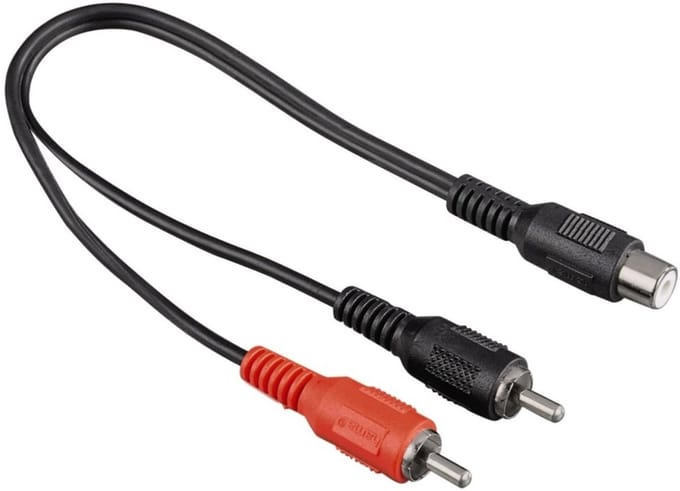 Adapter 2 RCA-stekkers - RCA-aansluitingen