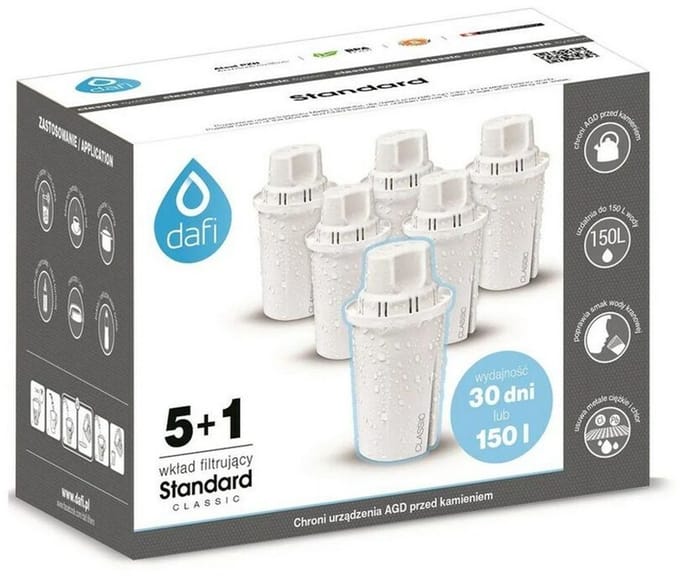 Dafi Classic Serie - Waterfilter Patroon - 5+1 Stuks - Voor Verwijdering van Onzuiverheden