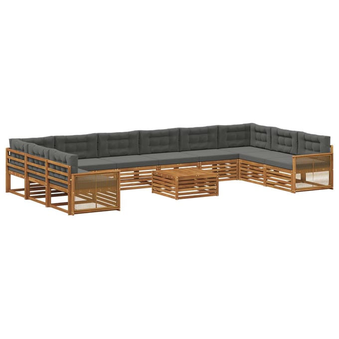 vidaXL - Sofa-Sets - 11 - st - Massief - Acacia - Hout
