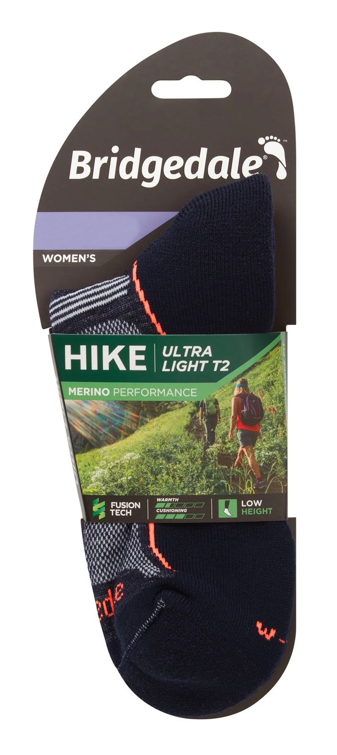 Bridgedale - Dames Wandelsokken Merino Laag - Navy / Candy