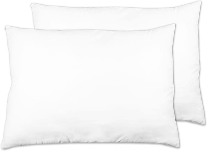 Set van 2 Hoofdkussens 70x90 cm Polyester Anti-Allergie Wasbaar