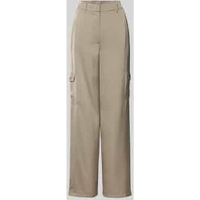 Wide leg cargobroek met riemlussen