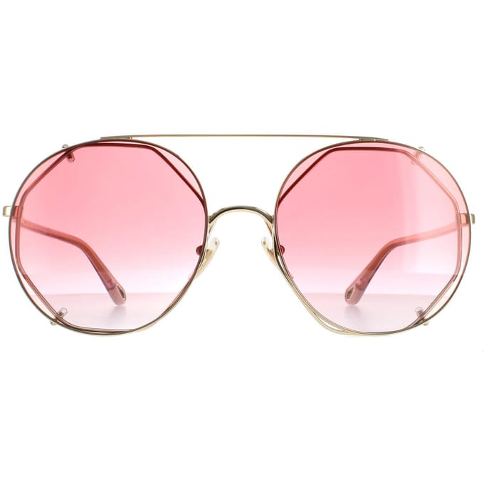 Chloe Round Dames Gold Red Gradient Ch0041s