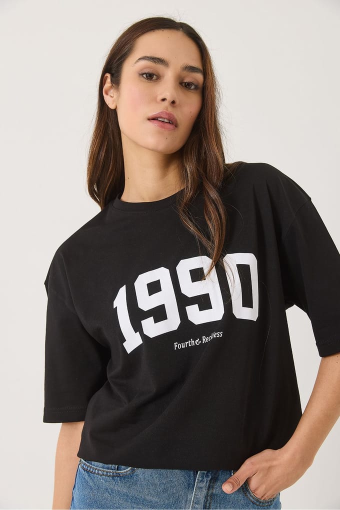 Oversized Geprinte Crew Neck T-shirt
