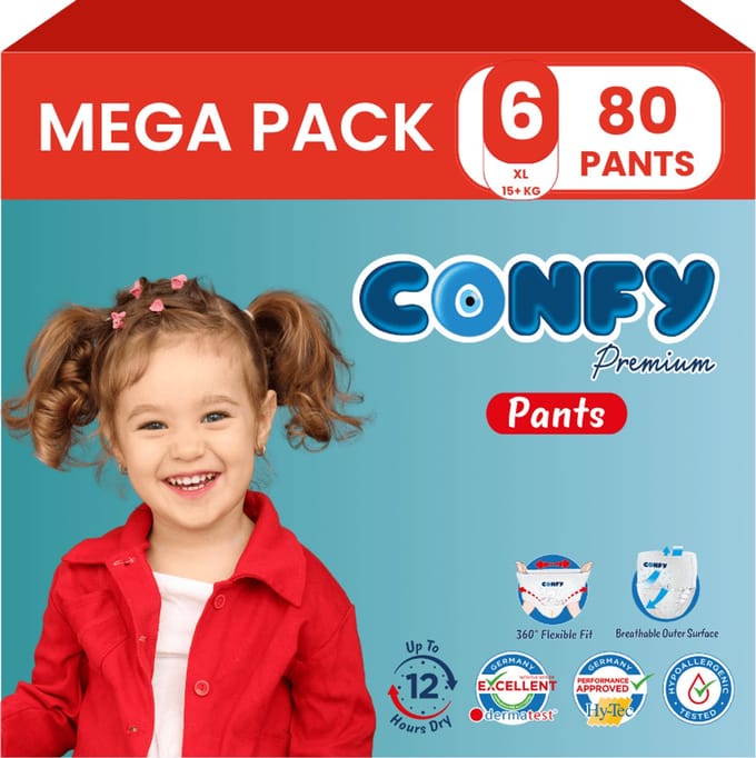Confy Premium Pants - Luierbroekjes Maat 6 (15+kg) - 80 Luierbroekjes - Mega Pack