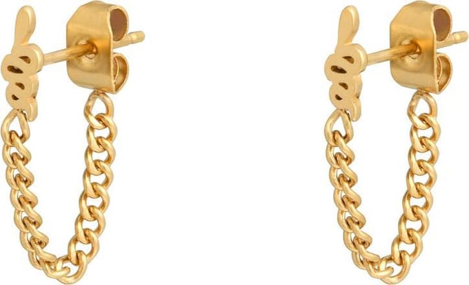 Oorbellen Snake and Chain - Goud