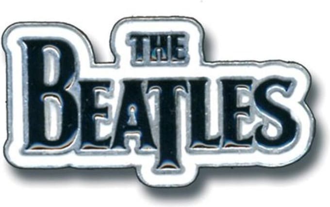 The Beatles - Drop T Logo Pin - Zwart/Wit