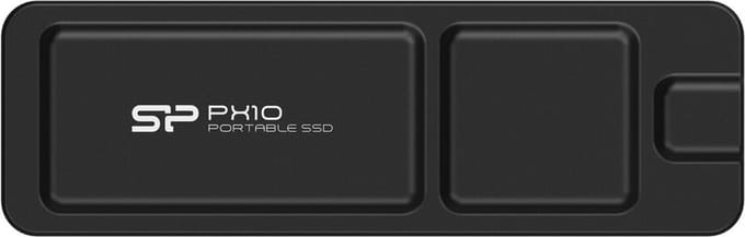 Silicon Power - PX10 - Portable Externe SSD - USB-C 3.2 Gen 2 - Black - 2TB - Compatible PC, Mac, PlayStation, Xbox