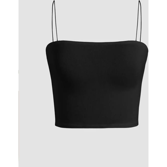 Vierkante Kraag Crop Top