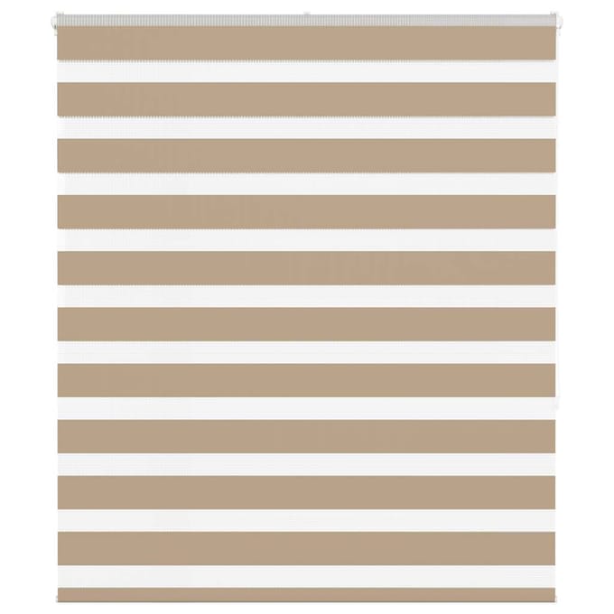 vidaXL - Zebra - Blind - 120x150 - cm - stofbreedte - 115,9 - cm - polyester - zandbruin