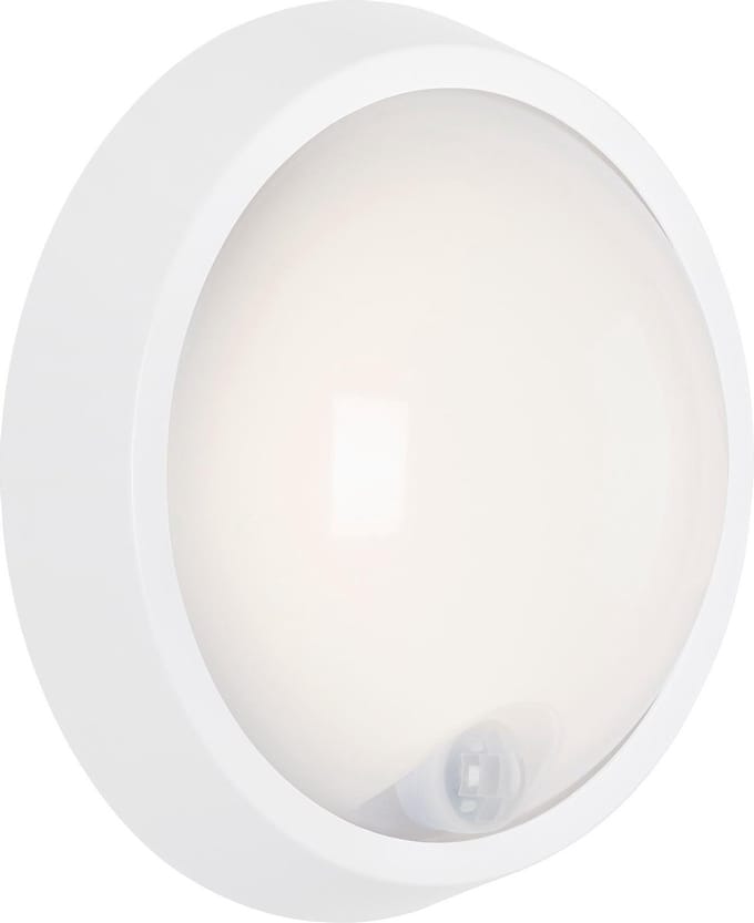 Briloner Leuchten HELSINKI - buitenlicht - LED - 12W - 1150lm - 4000K - sensor - bewegingsdetector - IP44 - kleur: wit - materiaal: plastic