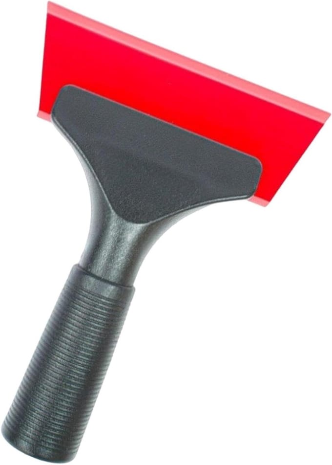 Waterschraper Auto - Glaswisser Ramen - Auto Reinigen - Voorkomt Krassen - 13x17.5 cm - Rood