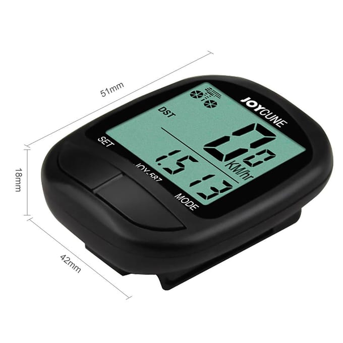 Fietscomputer Fiets Waterdicht Bekabeld Snelheidsmeter en Kilometerteller Stopwatch Fiets Fiets Computer met LED Display voor zwart