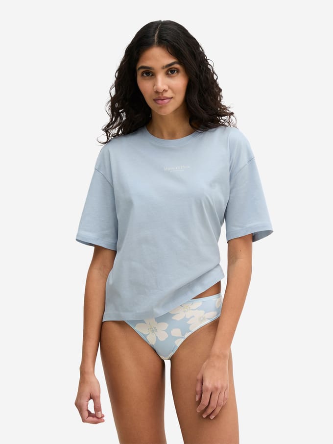 Boxy fit pyjamabovendeel van puur katoen