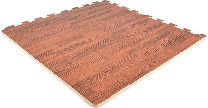 Rubbermagazijn - Eva foam speelmat - Per 1,45m² - Hout - Dikte 12mm -4 tegels - Puzzelmat