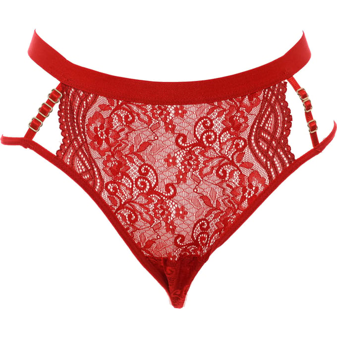 String met kant en lint in de taille 21683 vrouw