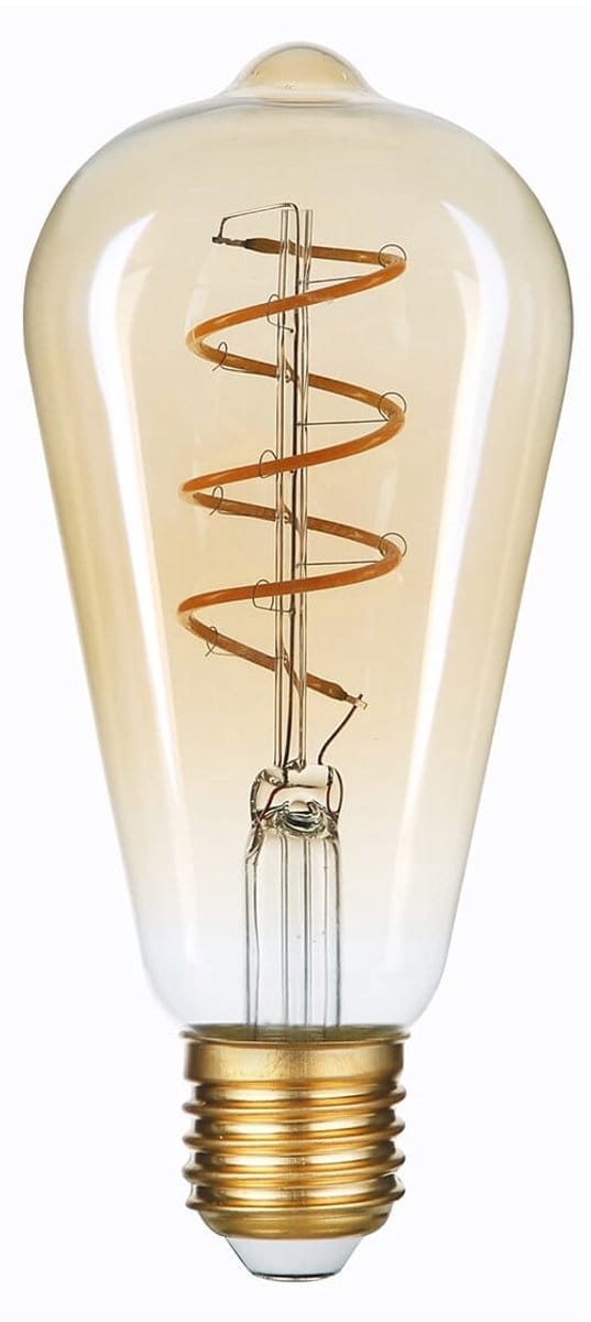 Avide E27 LED Filament Lamp 4.5W - 400lm - 2700K - Extra Warm Wit - LED Edison ST58 - Vervangt 35W Gloeilamp