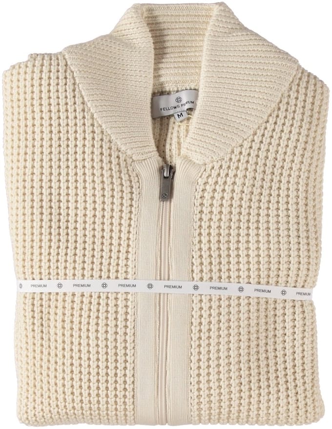 Fellows United Cardigan Premium Henly Collar White (52.1152 - 104)
