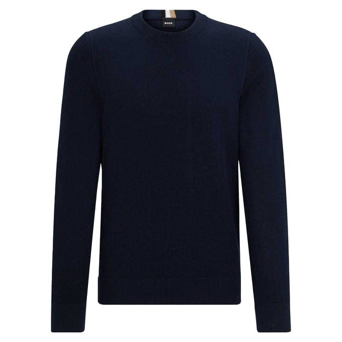 Boss Heren Ecaio-P Gebreide trui (Donkerblauw)