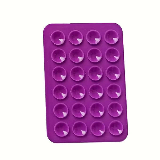1 pièce Ventouse en Silicone Support de Téléphone Coque Mains Libres Forte Adhérence pour Selfies & Vidéos Compatible avec iPhone & Android Support Adhésif en Silicone violet