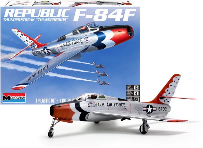 Revell Modelbouwpakket Militaire voertuigen - 15996 F-84F Thunderstreak - Thunderbirds Plane Plastic - 1:48 - Modelbouw