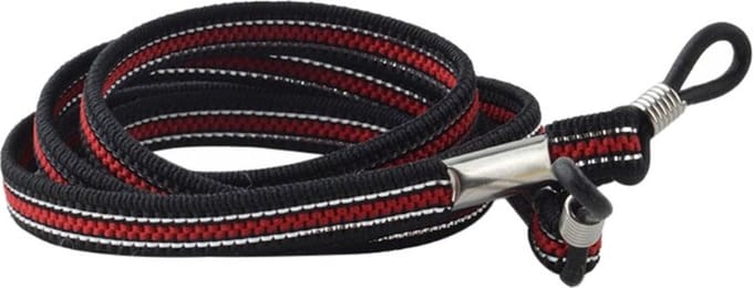 Fako Bijoux® - Brillenkoord - Elastisch - 70cm - Rood/Zwart