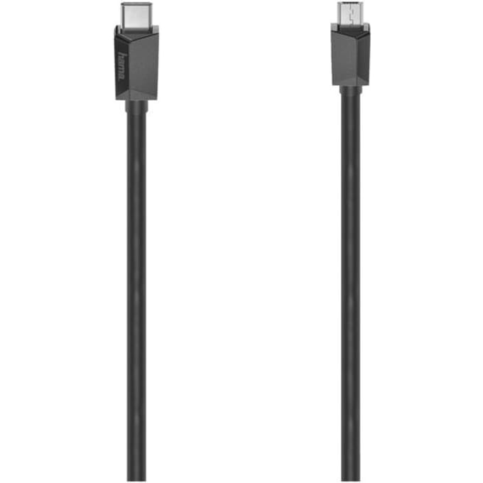 Hama USB-C-kabel USB-C-stekker - Micro-USB-stekker USB 2.0 480 Mbit/s 0,75 M