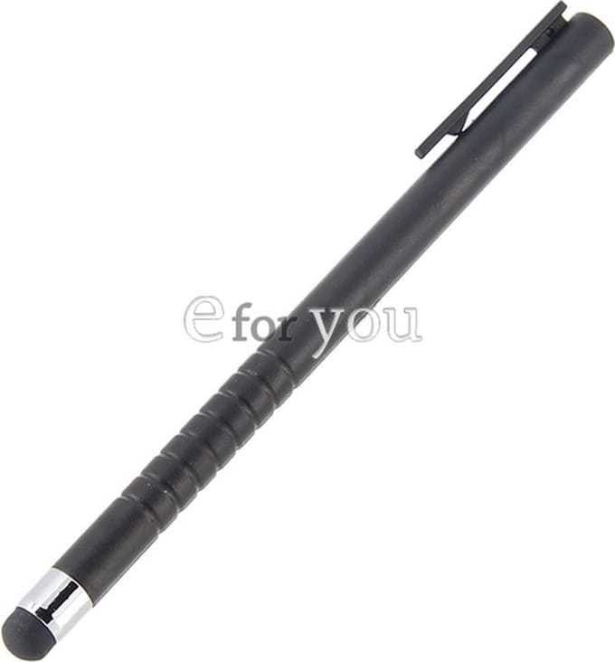 Extra grip stylus pen voor iPhone, iPod en iPad - Zwart