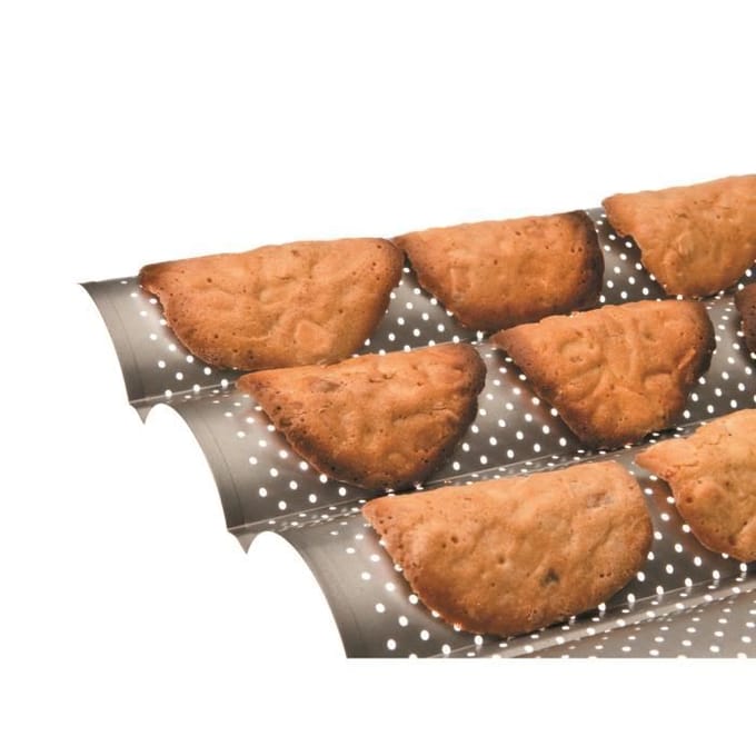 PLAAT 3 BAGUETTES - MOKKA DAKPANNEN 58X24 CM