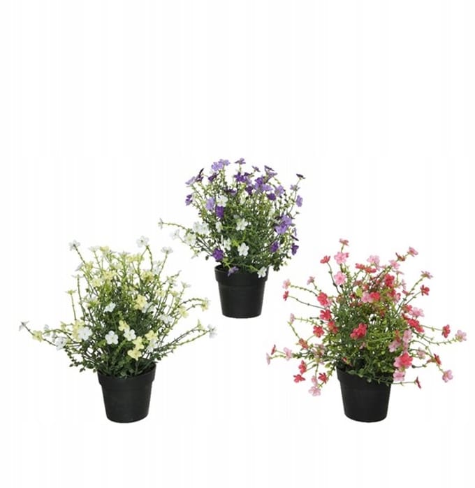 Kaemingk Decoris - Kunstplant in Pot - 28 cm - Mix Kleuren - Voor Binnen en Buiten