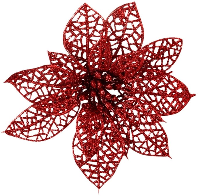 Kerstversieringen Kerstbloem 8cm Kerstbloem Kerstkrans Accessoires (1 stuk)