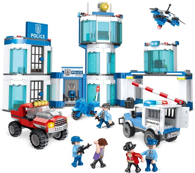 Cogo Politiebureau Bouwset – Politie Speelgoed Constructieset – Model 3925