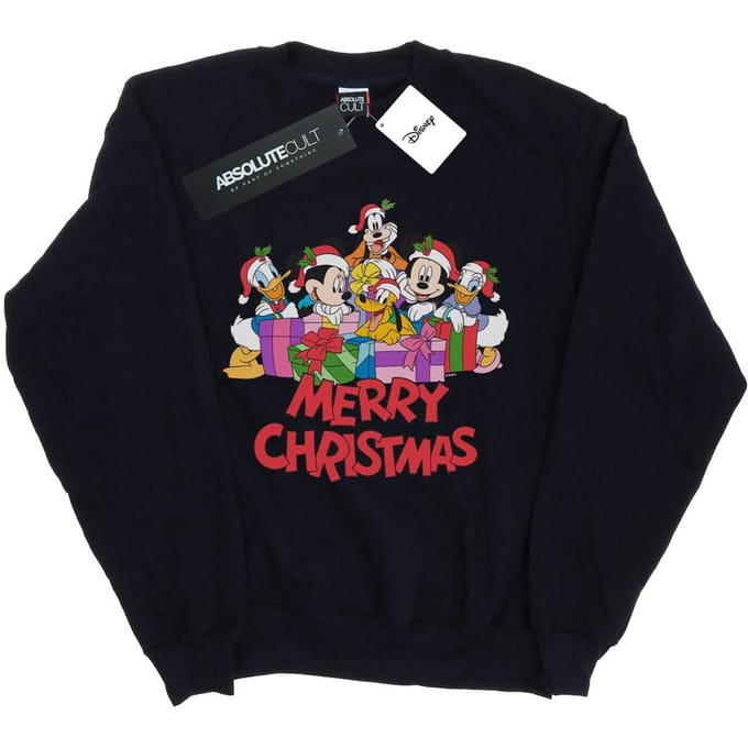 Disney Meisjes Mickey Mouse en vrienden Kerstmis Sweatshirt (Marineblauw)