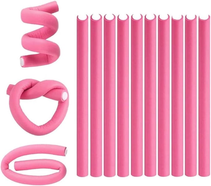 Warmtevrije Haarkruller - Schuimrollers Krulspelden - Haar Krullen - Geen Hitte Schade - 10 stuks - Grijs