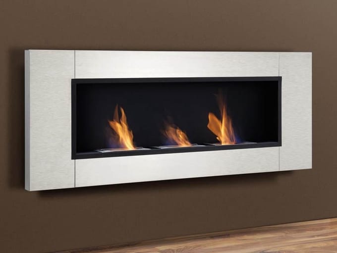 Sfeerhaard L (136cm) RVS bio ethanol haard